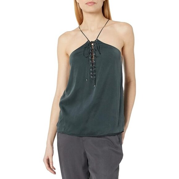 Haute Hippie Cross My Heart Lace-Up Cami